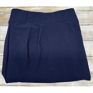 Lane Bryant ON THE GO ANKLE Pants Navy Blue Size 20 Mid Rise Zip Pockets Stretch